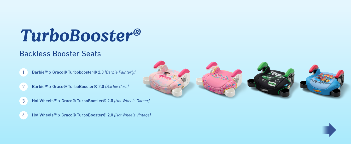 Graco TurboBooster 2.0 Backless Booster Car Seat, Denton