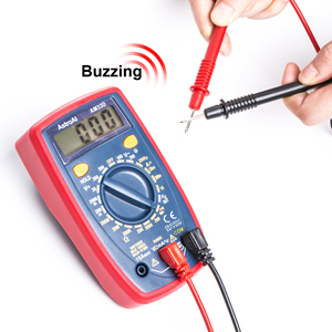 ASTROAI Digital Multimeter, 2000 Counts Multimeter with DC AC Voltmeter and Ohm Volt Amp Tester, Measures Voltage, Current, Resistance; Tests Live Wire, Continuity (Red)