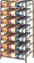 SHINOSKE 7-Tier Stackable Can Storage Dispenser, Brown, Metal