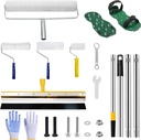 Self Leveling Cement Tool kit, Spiked Roller with Extension Pole for Self Leveling, Paint Rollers, Epoxy Tool Kit, Epoxy Shoes Spikes for Concrete and Cement Flooring(Basic)