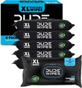 Dude Wipes - Flushable Wipes Unscented - (6 Pack) 288 Count - Extra Large - Flushable - Vitamin-E & Aloe - Septic and Sewer Safe