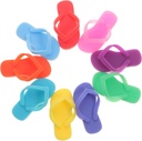 Unomor 9pcs Wine Glass Charms Silicone Drink Markers Slipper Shaped Identifier Tags Goblet Marking Label for Flutes Cocktails Martinis Party Decorations Christmas