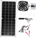 SUPVOX 1set Solar Panel Fan Kit for Cooling and Greenhouse Ventilation Efficient Lightweight Design for Use for Livestock Farms and Outdoor Settings