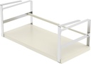 Adjustable Under Cabinet Shelf, Hanging Under Cabinet Shelf, Metal Under Shelf Storage Basket, Multifunctional Hanging Basket for Kitchen Pantry Cupboard Dorm Room Closet Bookshelf (Silver)
