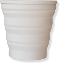 Collapsible Silicone Planting Pot, FlexPots Gardening Container Indoor Outdoor Herbs Flowers Eco Friendly Space Saving Sustainable Reusable UV Heat Resistant Flex (6 inches) (Sandstone)