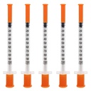 U-100 1cc Syringes with Needle 31G 5/16 inch (8mm),Individual Pack of 36