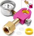Soda Refill Adapter for Filling Soda maker pink Co2 Cylinder, CO2 refilling Adapter Compatible with DUO Terra Art pink soda Cylinder, Purple upgraded