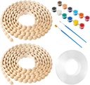 2 Rolls Flexible Molding Trim Peel and Stick-13FT Wood Color Wall Trim for Home Walls, Paintable DIY Decorative Moulding for Cabinet, Mirror Frame, Tile, Window, Bathroom Edge Decor