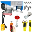 Electric Hoist 2 in 1, 440lbs Electric Hoist with Remote Control/Wired Control, Electric Hoist Winch 110v,65.6ft/33ft Lifting Height,Single/Double Sling,for Warehouse Garage Factory Attic