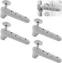 Door Handle Covers with Anti-Collision Suction Cup 4Pcs Thickened Silicone Door Knob Glove Covers Anti-Static Safety Door Knob Protector for Flat Square Door Levers (Grey