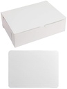 Made in USA Recycled White Kraft Cake Box & Rectangular Cake Boards (Pack of 5 – Front Loading)