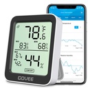 Govee Digital Hygrometer Indoor Thermometer Room H5075, Bluetooth Temperature Humidity Meter with 164ft Remote App Control, Notification Alerts, 2 Years Data Storage Export for Bedroom, Wine Cellar