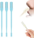 2-in-1 Nasal Hair Cutter, 2025 New Double Sided Nose Hair Knife, Portable Nostril Hair Remover Tool, 360° Rotating Nose Hair Trimmer with Ear Picker for Women and Men (Blue, 3 PCS)