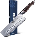 HOSHANHO 7 Inch Nakiri Knife, Japanese High Carbon Stainless Steel Chef Knife, Multipurpose Meat Vegetable Sharp Kitchen Knife with Ergonomic Pakkawood Handle