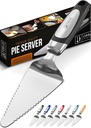 Orblue Pie Server, Essential Kitchen Tool, Serrated on Both Sides, Great for Right or Left Handed Chef, Stainless Steel Flatware, Cake Cutter, Black