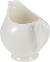 Ceramic Dispenser Jug Vintage Sauce Pitcher for Condiments Juice Syrup Jug for Restaurant Home Use Elegant Design Easy Pour Spout for Dressings Warm Foods