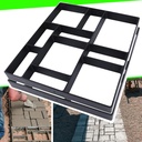 CJGQ 17.5"x15.5"x1.5" 2Pack Concrete Molds Reusable Walk Path Maker Paving DIY Path Garden Yard Patio Mold (10-Grid)
