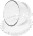 Mini Dessert Stand with Transparent Dome Cover Footed Candy Plate for Cake Cupcake and Pastry Display Clear Crystal Dustproof Serving Tray for Elegant Table Decoration