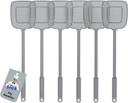 MR.SIGA Heavy Duty Long Handle Fly Swatter, Gray, 6 Pack