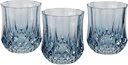 Fun Express 3 1/2" 8 oz. Dusty Blue Stemless Patterned Plastic Wine Glasses - 12 Count