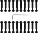 Oedema 20 Sets M4×12mm Black Screw Rivets Countersunk Binding Screw Post Stainless Steel Furniture Joint Connector Rivet for Bed Furniture Chair, Φ5×20mm