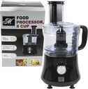Mercury 8-Cup Food Processor- Black and Clear