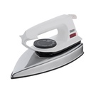 Usha 2802 1000Watt Dry Iron with Metal Body | Single Coat Black Non Stick Soleplate for longer durability | Thermal Safety Fuse | 180° Swivel Cord | 2 Years Warranty | (White)