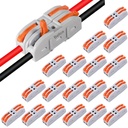 Bellox 18 vnt Laidinis kabelis jungtys, 2 in 2 Out Elektriniai Splice Inline Terminals, 24 -12 AWG Push Type Quick Splice Lock Compact Wire Conditor for Home, Electrician Use
