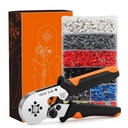 HASTHIP Wire Crapping Tool Kit, Ferrule Crimper, 1200PCS AWG 22- 7