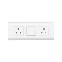 Wipro Northwest (Nowa) Komutatorius Combo iš 6M plokštės + 1M 6A Komutatorius x2 + 6A 3Pin Socket x2, White (Kit 12)