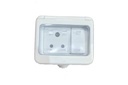 Epic vandeniui atsparus 3-modulis Plastikiniai Gang dėžutė su 6 Amp Switch & Socket ® 124; Šokiai, Glossy apdaila, IP55 Uždarymas Home & Office