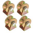 V Groove Wheel, Plieno sunkiojo Duty Castern Wheels Sliding Vartų volai Slėgio guolių Puli Long- Lasting Patogus V- Formuotas vežimėlis (4, Grov-2 in)