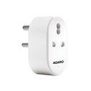 AGARO Regency 16A Wi- Fi Smart Plug su energijos stebėjimo & App Control, Suderinamas su Alexa & Asistentas, Balso valdymo Geyser, AC & Kiti sunkiųjų prietaisų, Laikmatis ir planavimas, Balta