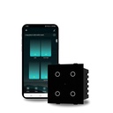 AZIOT Smart Wi- Fi Modulis 4 Gang Premium Touch Switch Switch (6 Amps Each) - GLASS (Ne Akrilas): Pakelkite savo namus su nepriekaištinga kontrolė (tinka Anchor Roma Classic ir panašios plokštės) Home Automation