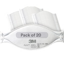 3M Aura Dalelių respiratorius 9205 +, N95, Individualiai Wrapped, 3 skydas Plokščias Sulankstomas Dizainas Leistuvai veidinio juda