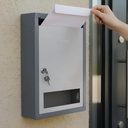 Plantex Viskas viename daugiafunkcinis su didelio dydžio raidė dėžutė Home / Post Box / Siūlymas Box / Skundų dėžutė / Donacijos dėžutė su užraktas lentelės viršuje arba sienos kalnas - (Pilka)