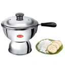 AADHIK Chiratta Puttu Maker su rankenos naudojimas su slėgiu Cooker Puttu Putti Steamer Silver, Make in India