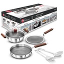 Hawkins 6-detalė testas su Shielded Nonstick Dovanų rinkinys ® 124; Indukcija & Dujų suderinamumus124; Metalo Šaukštas Friendly 124; Long- Listing ® 124; su Lid ® 124; Silver (SNSG1) ® 124; Indukcija ir dujų Stove Suderinamumas