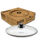 Hawkins 26 cm stiklinis laikiklis, grūdintas stiklo laikiklis su Nerūdijančio plieno ratlankio, Pan Lid, Skaidrus (LID26G)