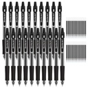 Shuttle Art Black Gel tušinukai, 48 Pack (20 tušinukai su 28 užpildai) Ištraukiamas vidutinio taško Rollerball Gel Ink Rašikliai Sklandžiai Rašymas su Patogus Grip Biuro mokyklos Pagrindinis darbas