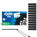 EXPO Dry Elase Markeriai, Low Odor Ink, Juoda, Fine Pap, 12 Count - Whiteboard, Kalendorius, Organizacija, Eteriniai reikmenys Biuro, Mokykla, Klasikinis, Mokytojai