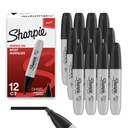 Sharpie Nuolatiniai Žymekliai, Chisel Tip, Juoda, 12 Count - Pagrindinis puslapis, mokykla, Biuro reikmenys