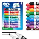 EXPO Dry Elase Markeriai, Low Odor Ink, Asort Colors, Chisel Tip, 16 Count - Whiteboard, Kalendorius, Organizacija, Atgal į mokyklą, Mokytojų reikmenys