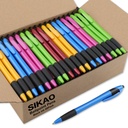tušinukai urmu, 60 Pack paimtas Slimster Ballpoint Rašikliai juoda rašalas