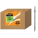 BIC apvalus Stic Xtra Life Ballpoint Pen, Ultra Long Listing and Consistent Performance, 140 - Count in Black Ink