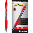 PILOT G2 Fine Point Red Gel Ink Pen, Dozen Box, 31022