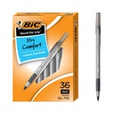 BIC Round Stic Grip Xtra Comfort Black Ballpoint Pen 36-Count Pack