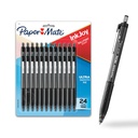 Popieriaus Mate InkJoy 300RT Ištraukiama Ballpoint tušinukai, Vidutinis taškas (1.0mm), Juoda, 24 Skaičiavimas