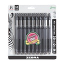 Zebra Pen Z- Grip Įtraukiama Ballpoint Pen, Black Ink, 1.0mm, 18- Pack