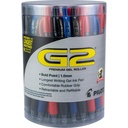 PILOT G2 Premium Gelis tušinukai, Bold Point 1.0mm, Black / Blue / Red Ink, Tube of 36